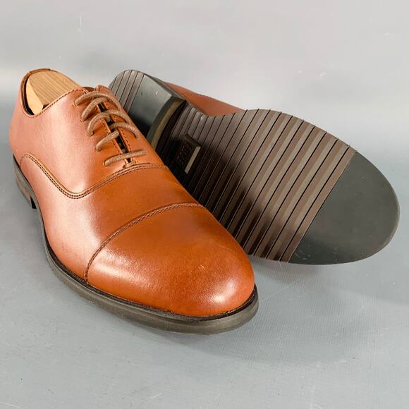 FRYE Size 8.5 Tan Leather Cap Toe Oxford Lace-Up Shoes main image 7